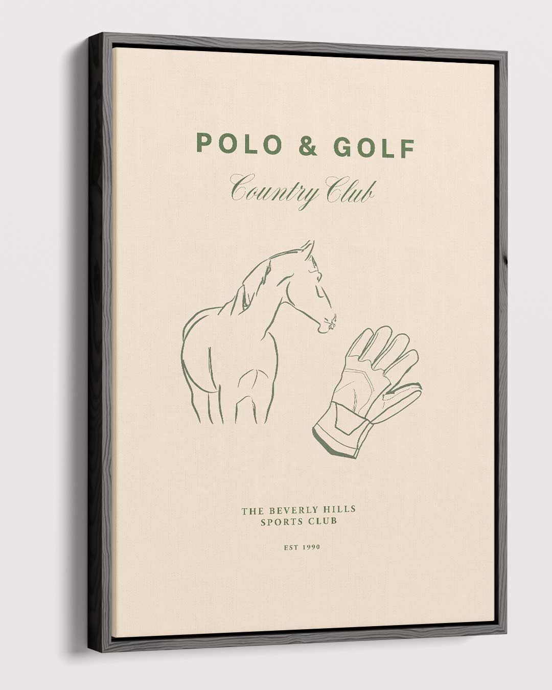 Elegant Paardenstad en Sportvormen – canvas wanddecoratie in portret formaat