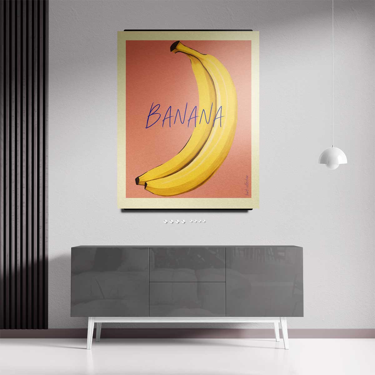 Bananen – kunstwerk met zwarte baklijst