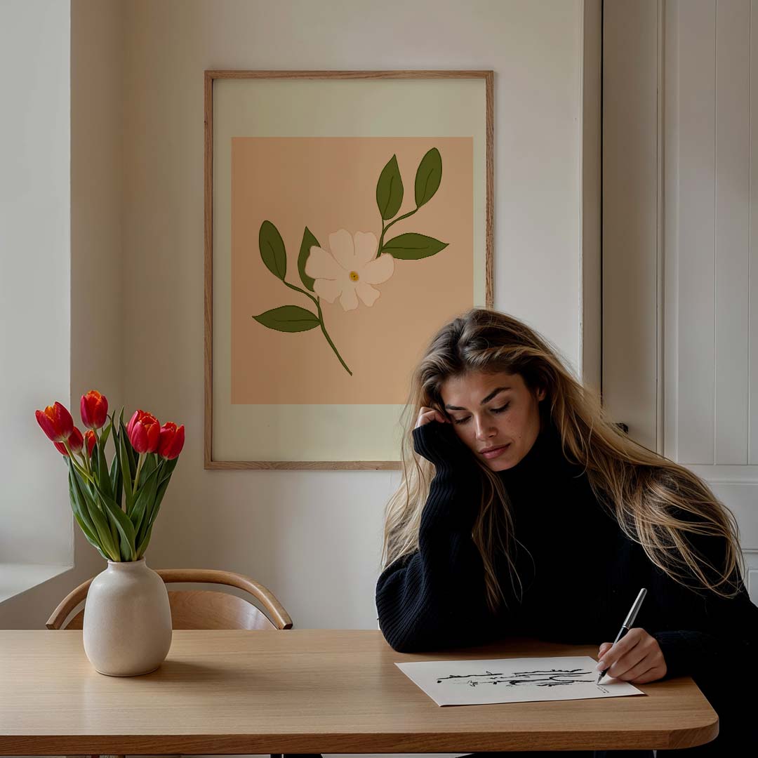 Bloemrijke Sereniteit – bloemen poster in staand formaat