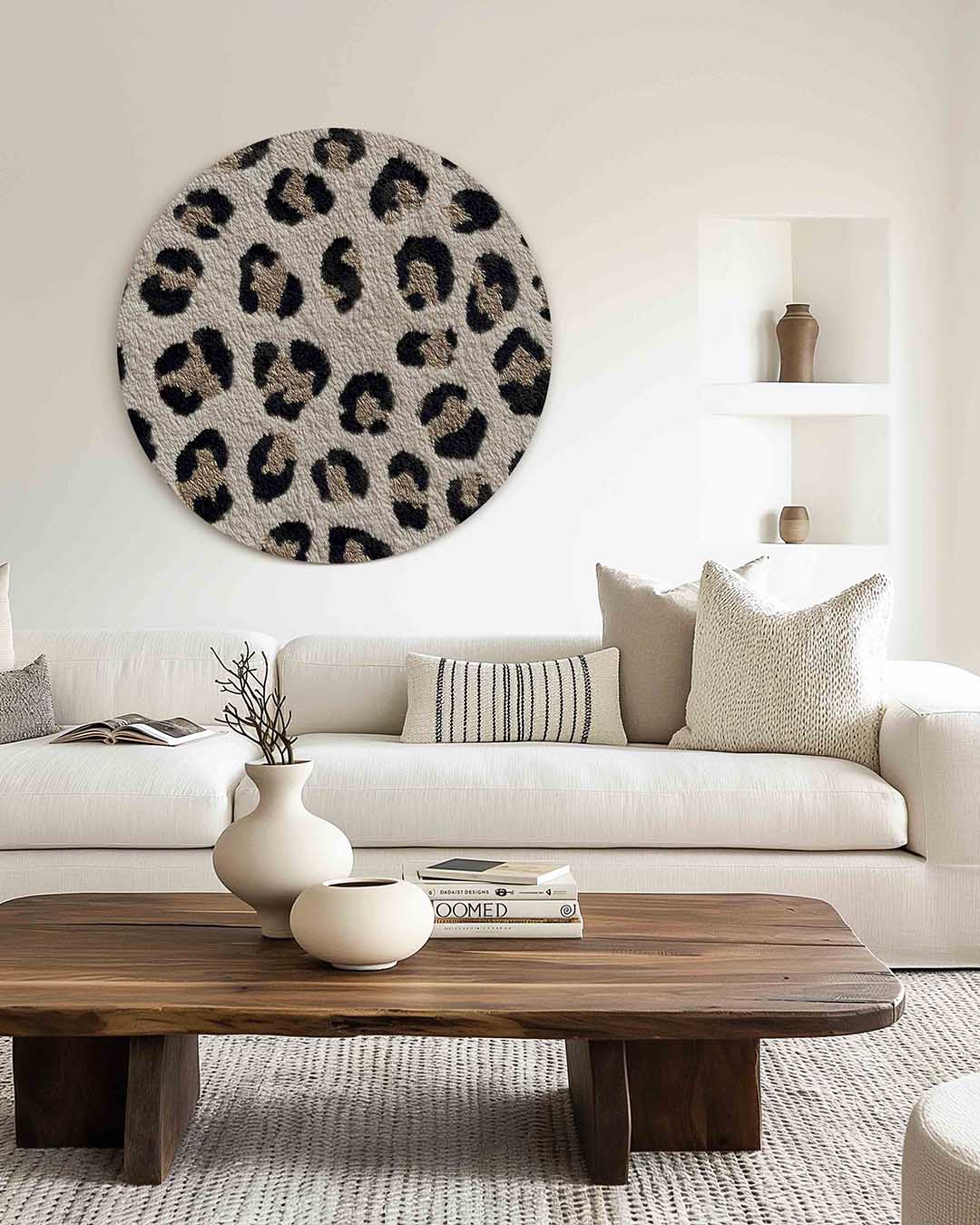Luipaardprint – dierenprint muurcirkel voor aan de muur