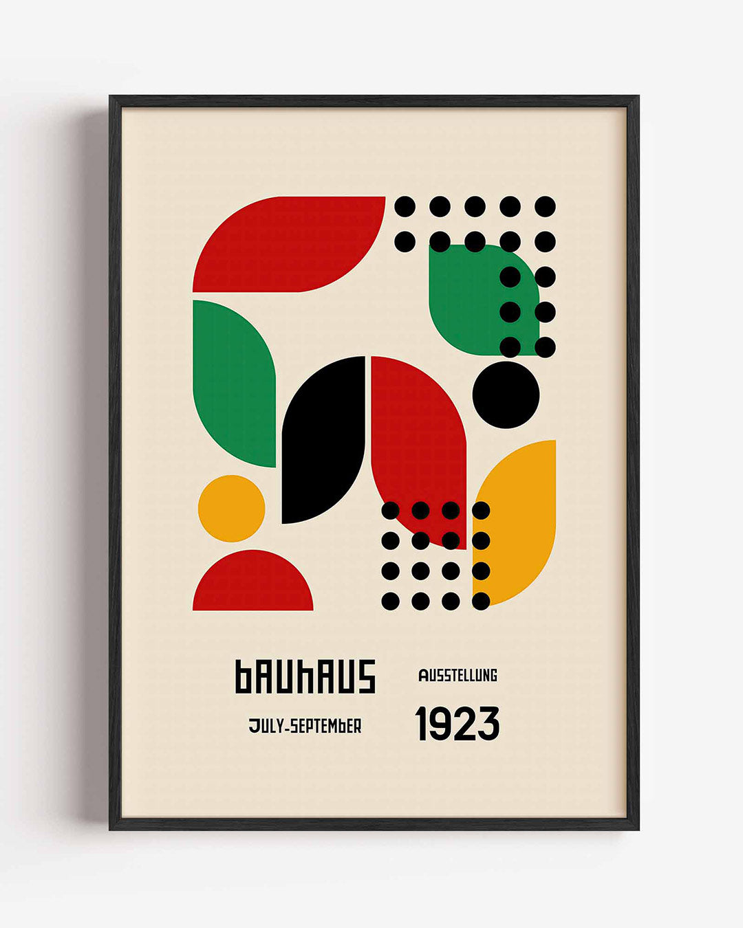 Vormen en vlakken – staande Bauhaus poster als wanddecoratie
