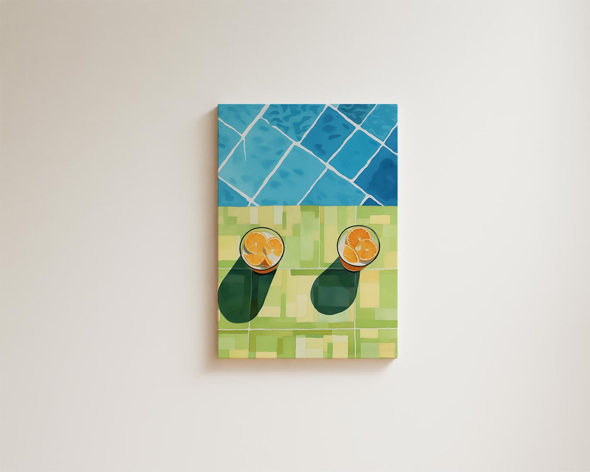 Zomerse Citrusdrankjes – modern portret kunstwerk van WallArtistic