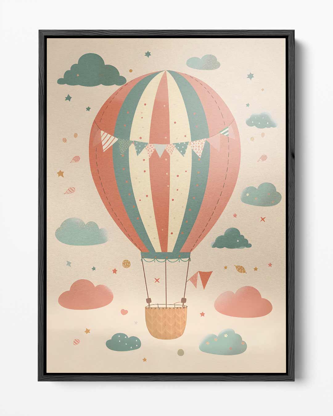 Dromerige Luchtballon Avontuur – portret kunstwerk als wanddecoratie