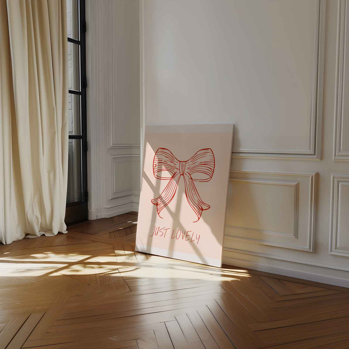 Just Lovely Strik Illustratie – dibond wanddecoratie in staand formaat