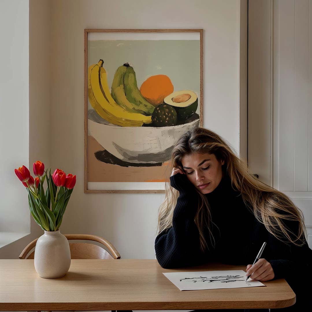 Kleurrijke Fruitstilleven – culinaire wandkunst als portret poster