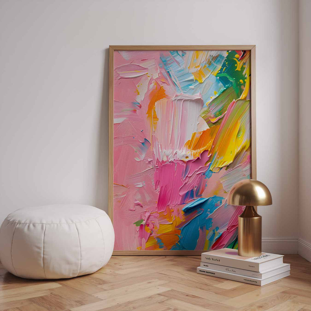 Kleurexplosie Abstracte Kunstposter – urban poster in staand formaat