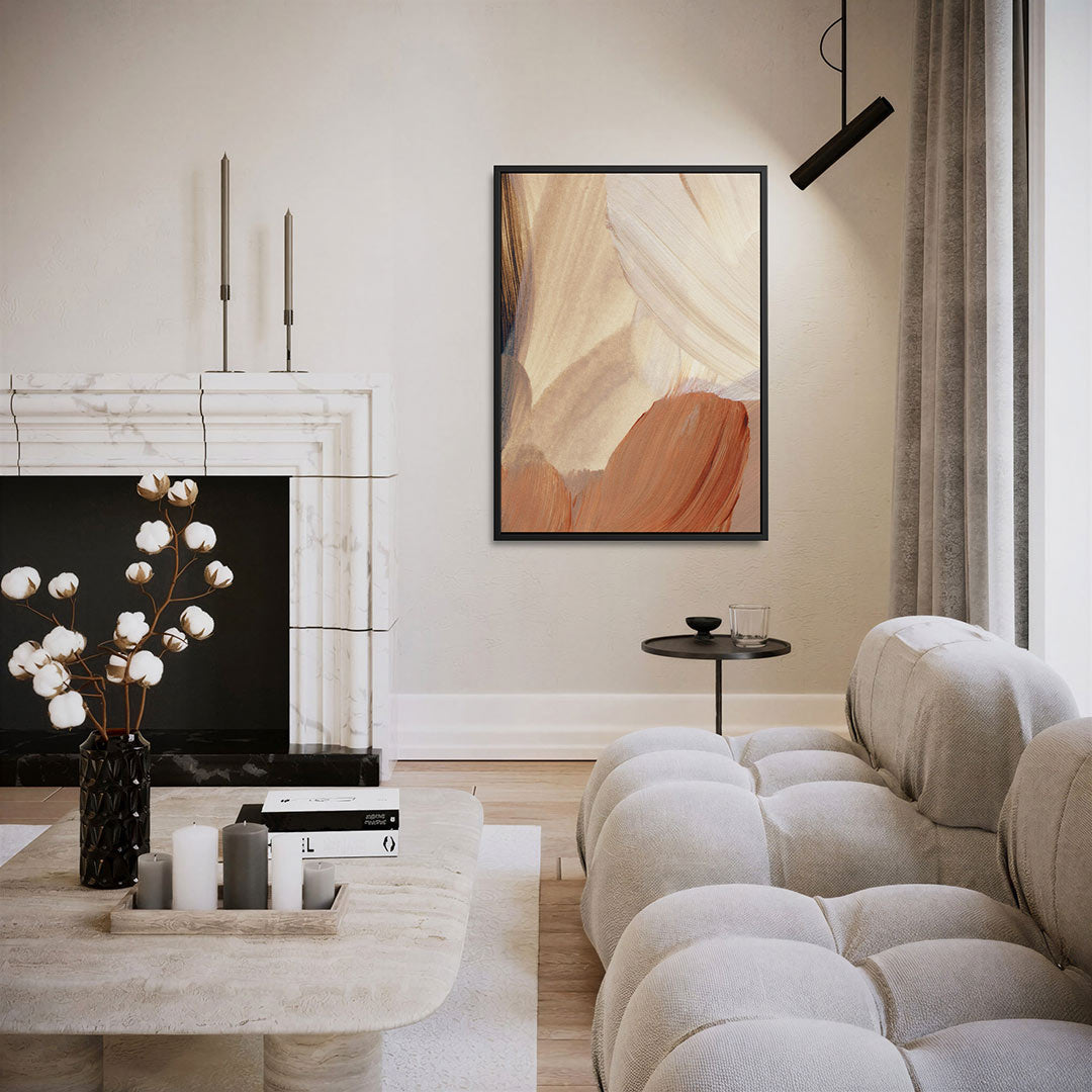 Penseelstreken – moderne staande wandkunst