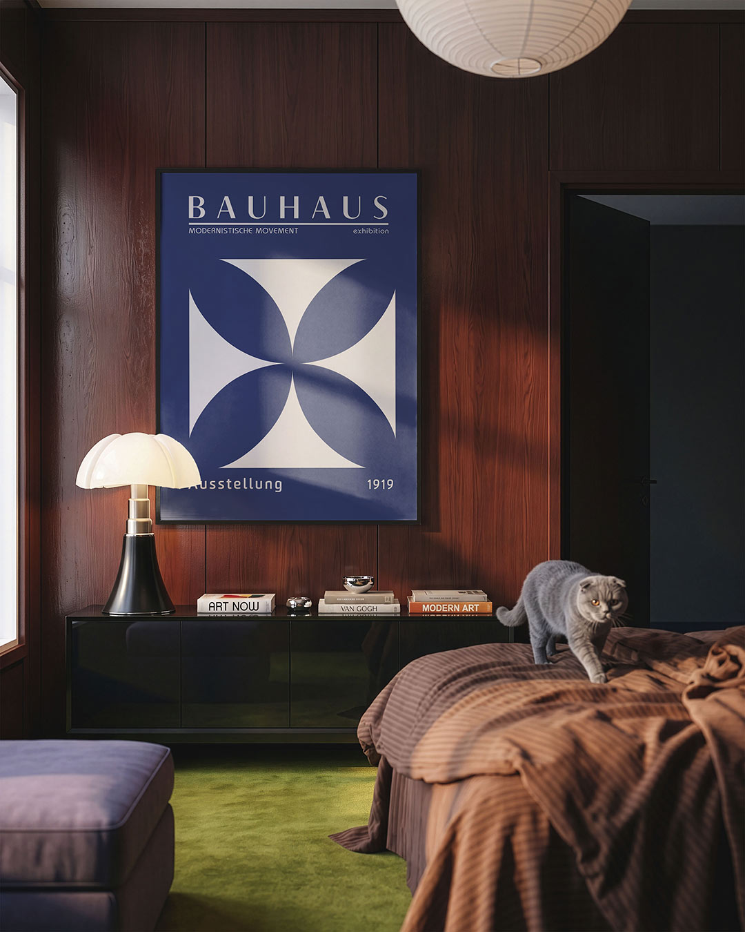 Vorm en balans – geometrische Bauhaus poster in staand formaat
