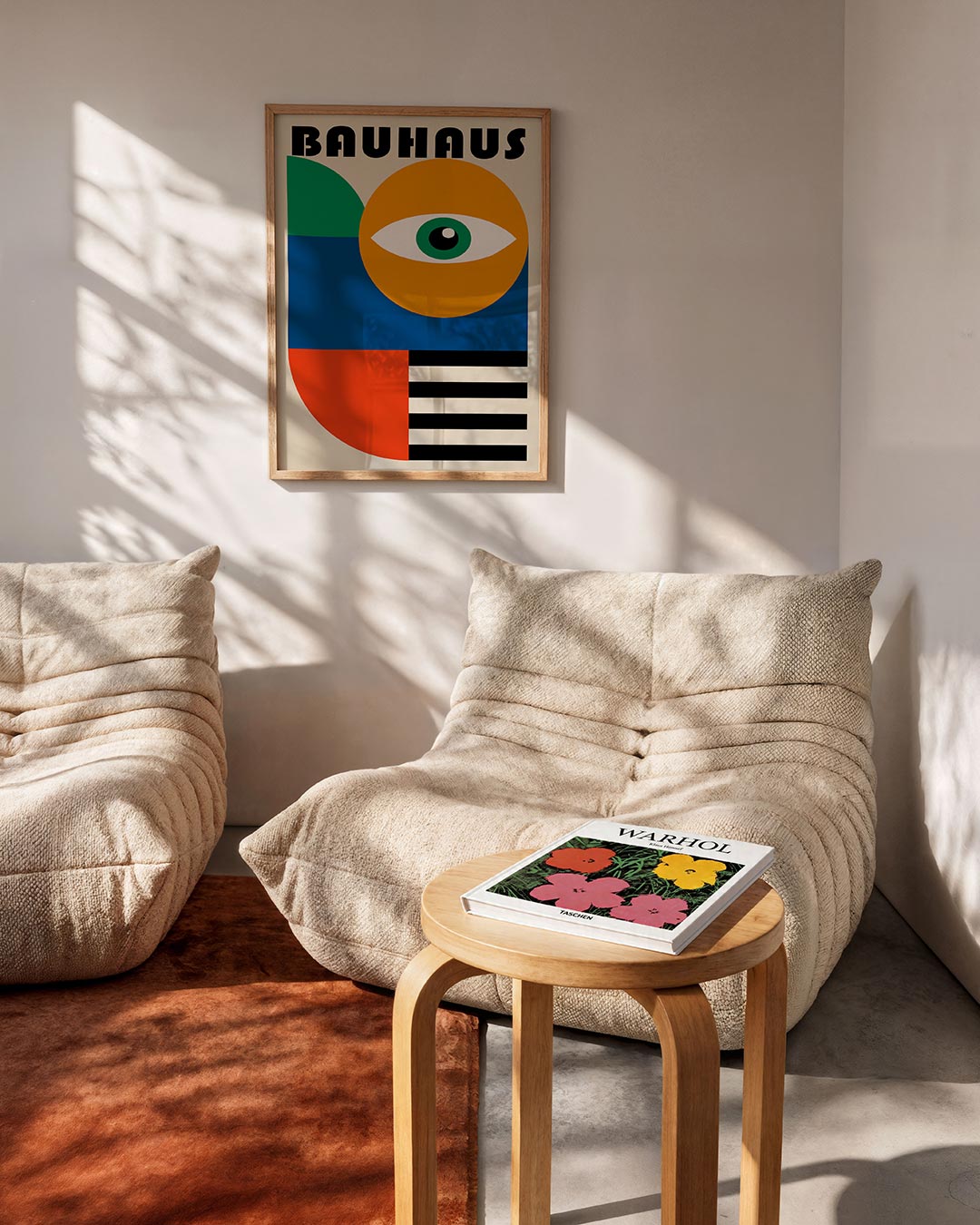 Vorm en kleur – geometrische Bauhaus poster in staand formaat