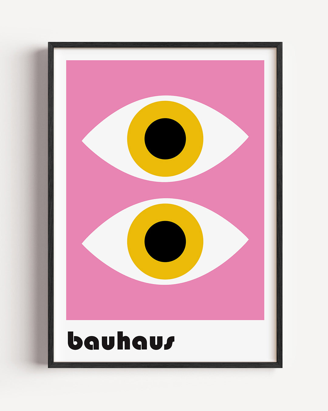 Oogvormen en kleur – staande Bauhaus poster als wanddecoratie