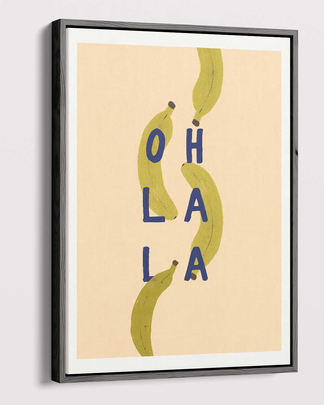 Ohlala Bananenprint – canvas wanddecoratie in portret formaat