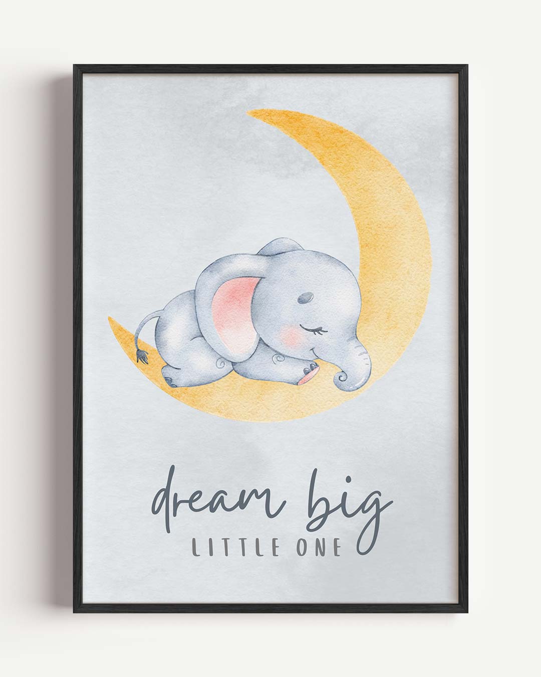 Dromerige Olifantenposter voor de Kinderkamer – kids portret poster als wanddecoratie