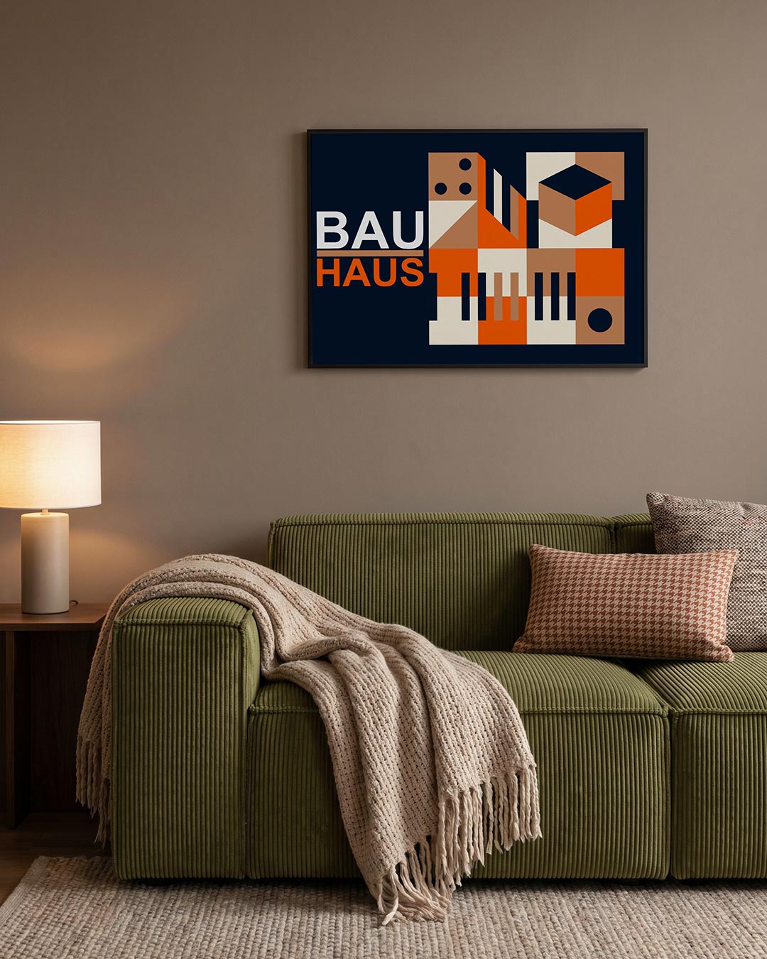 Vormen en vlakkenspel – geometrische Bauhaus poster in liggend formaat