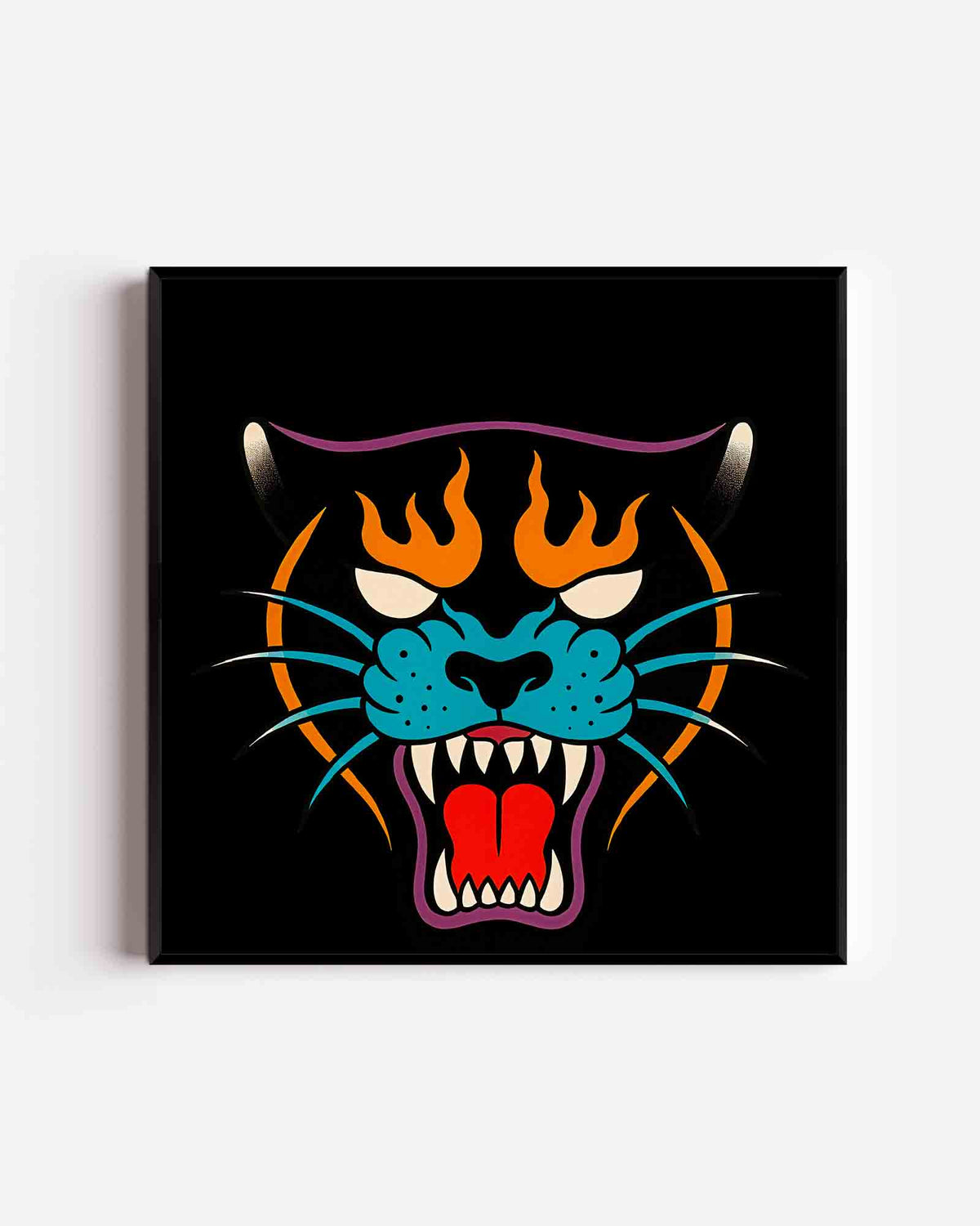 Panter gezicht – Pop Art vierkante poster als wanddecoratie