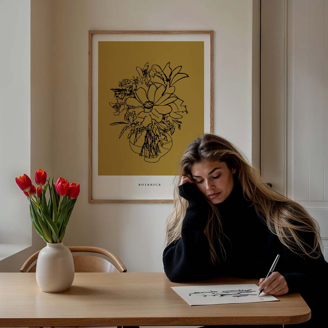 Botanica Bloemenposter – culinaire wandkunst als portret poster