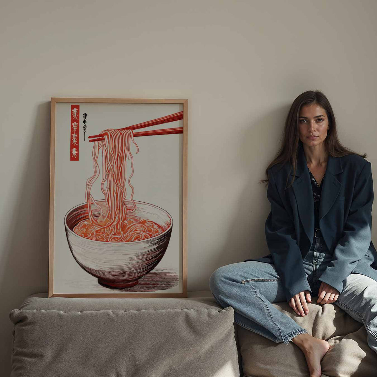 Aziatische Ramen Inspiratieposter – staande keuken wanddecoratie van WallArtistic