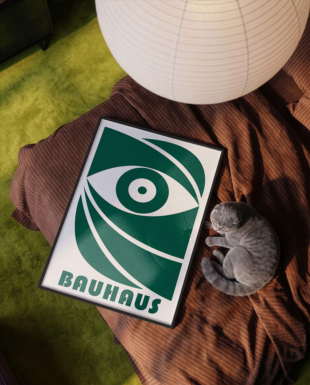 Oogvorm en lijnen – moderne Bauhaus wandkunst als poster