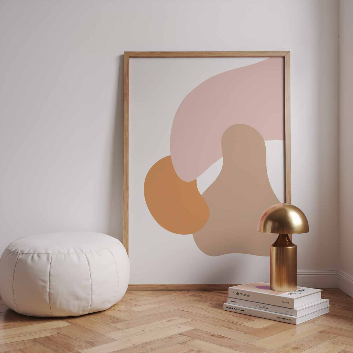 Organische Abstracte Kunstposter – staande kleurrijke abstracte wanddecoratie van WallArtistic