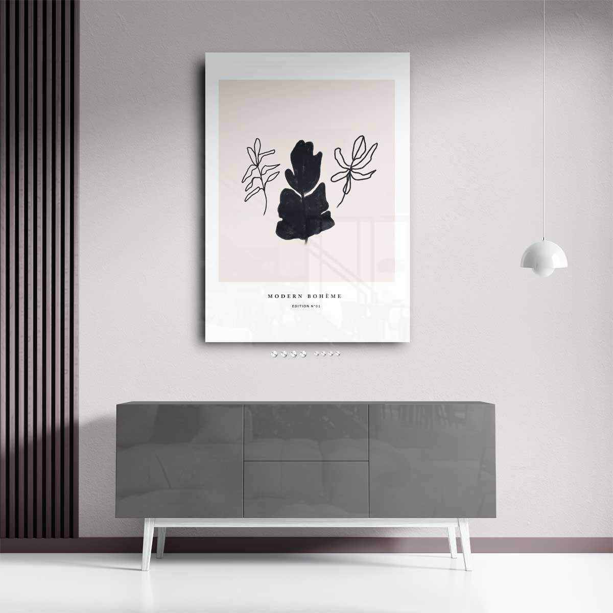 Moderne Boho Bladeren – staand kunstwerk voor modern interieur