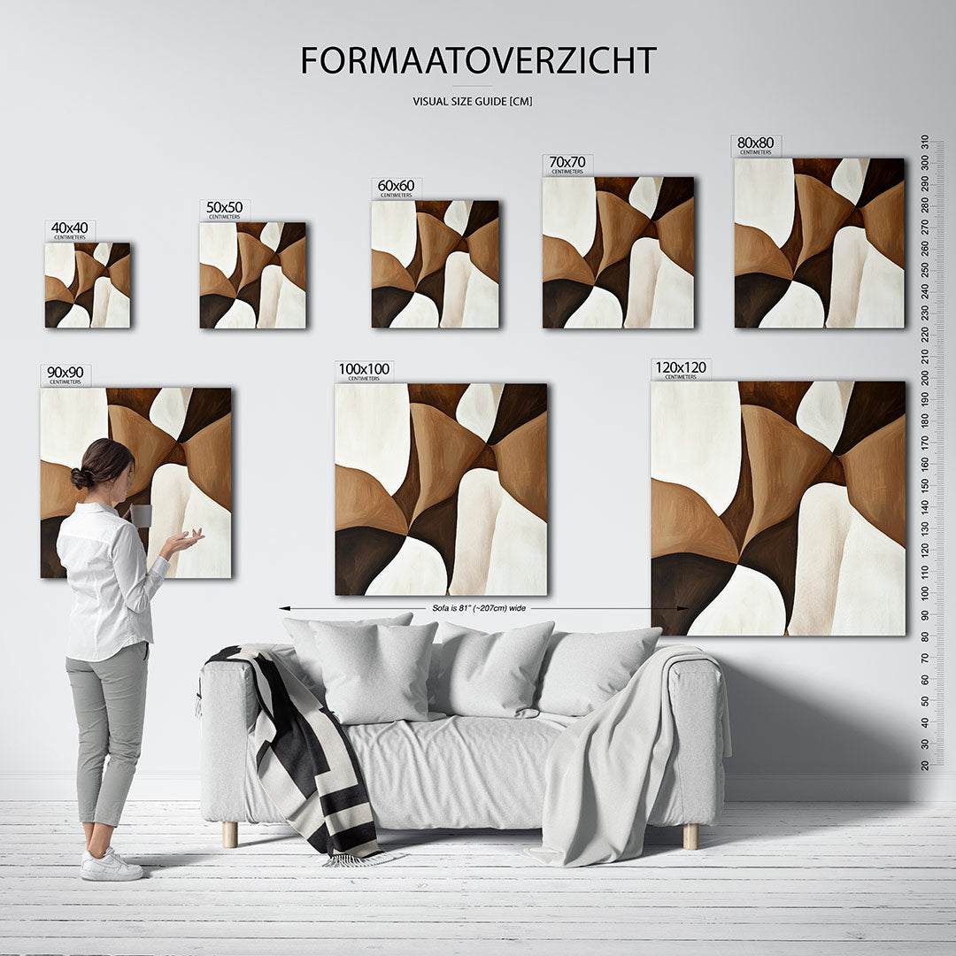 Organische vormen compositie kunstwerk – materiaalweergave – dit kunstwerk toont vloeiende, organische vormen in een harmonie