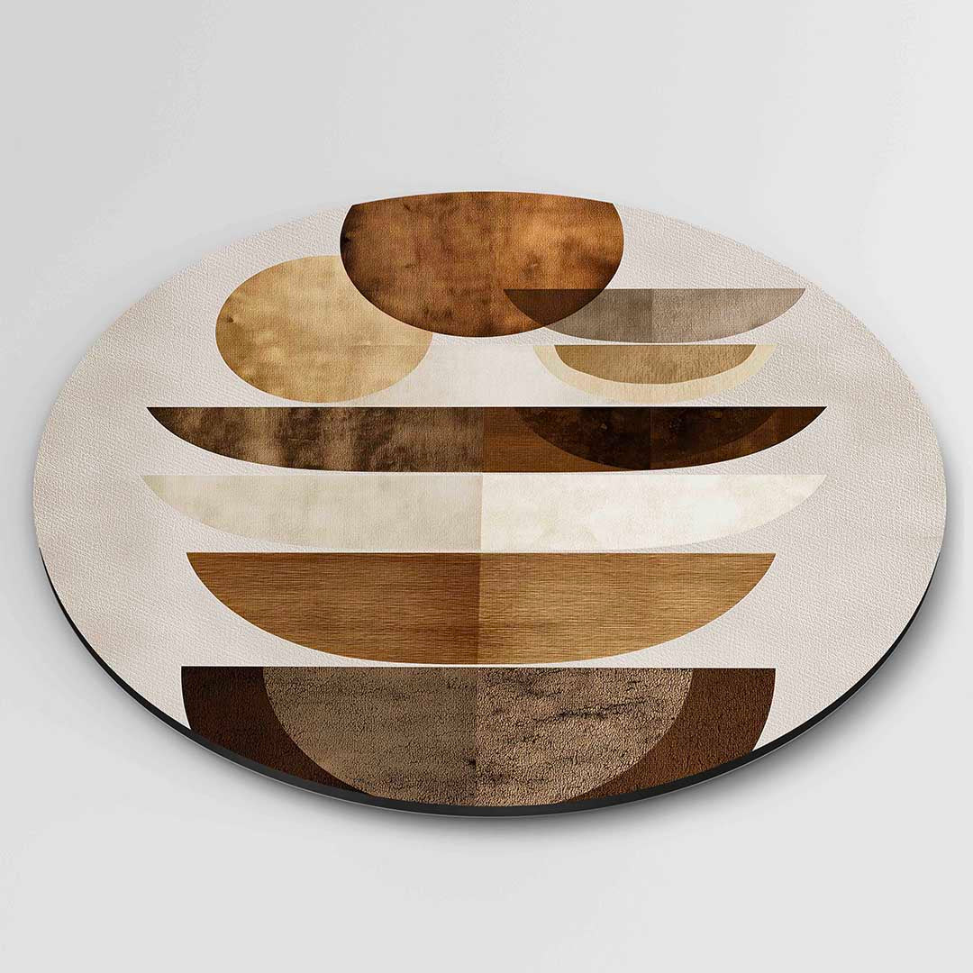 Geometrische vormen – abstracte wandkunst als muurcirkel van WallArtistic