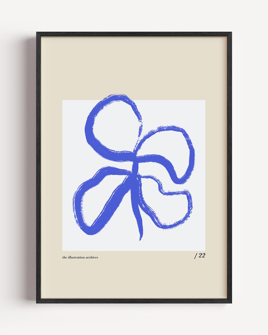 Moderne Bloemillustratie – bloemen portret poster als wanddecoratie