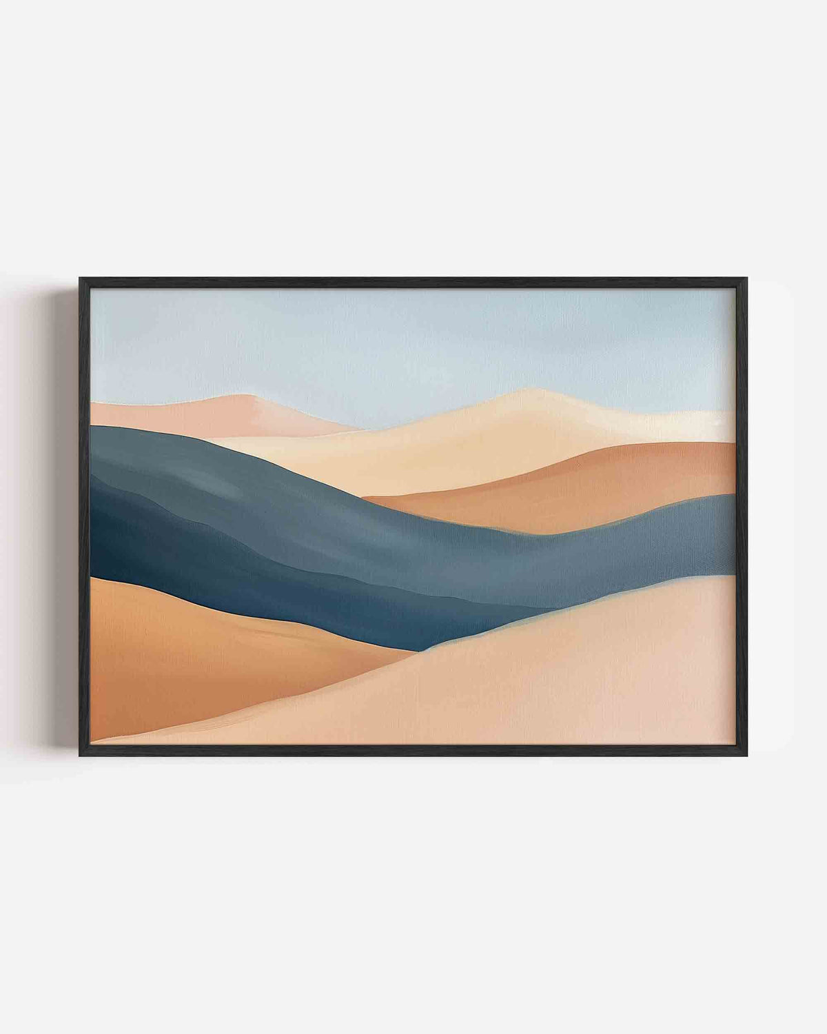 Golvende zandduinen – kleurrijke abstracte landscape poster als wanddecoratie