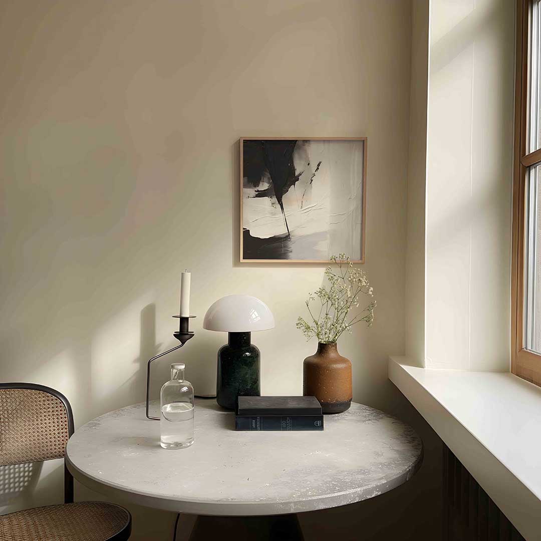 Zwart en wit abstracte – abstracte poster in vierkant formaat