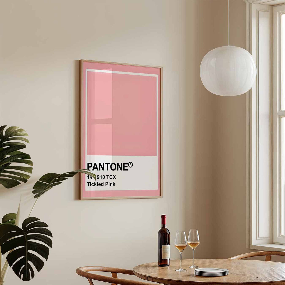 Zachte Roze Vibes – staande Popart wanddecoratie van WallArtistic