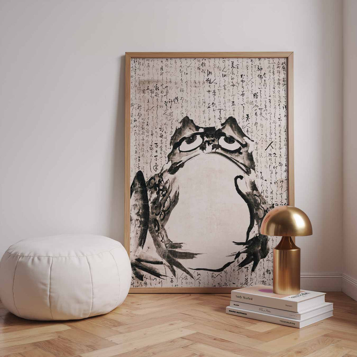 Japanse Kikkerkunst – speelse wandkunst als portret kinderposter