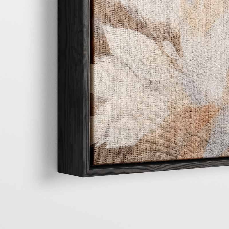 Bloemen in Neutrale Tinten – plexiglas kunstwerk als wanddecoratie