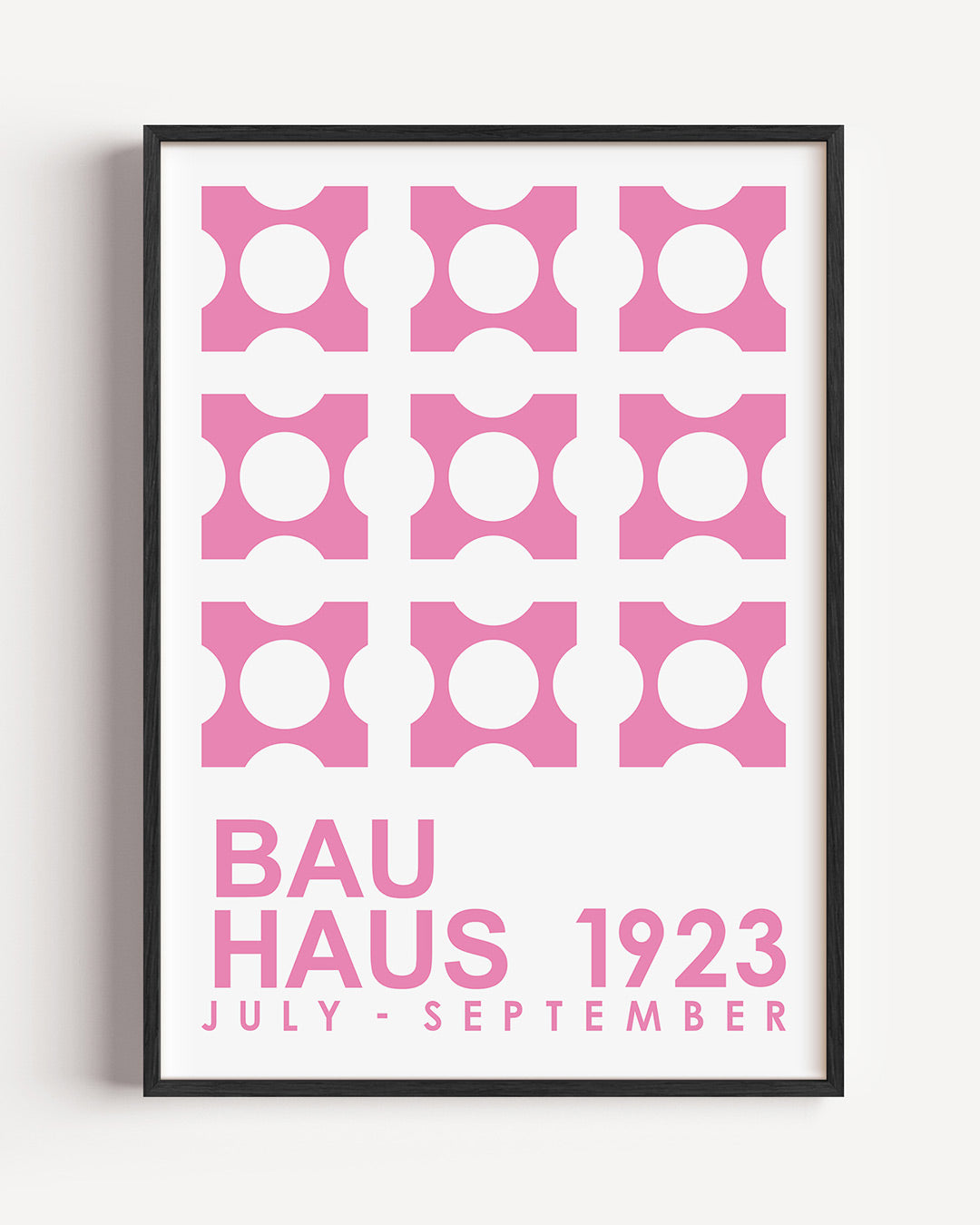 Vormritme en kleur – staande Bauhaus poster als wanddecoratie