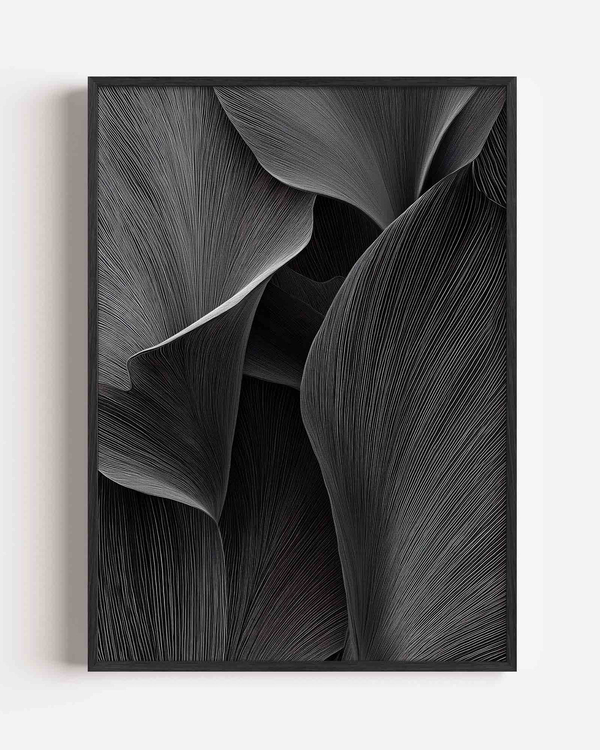 Golvende lijnen – abstracte portret poster als wanddecoratie