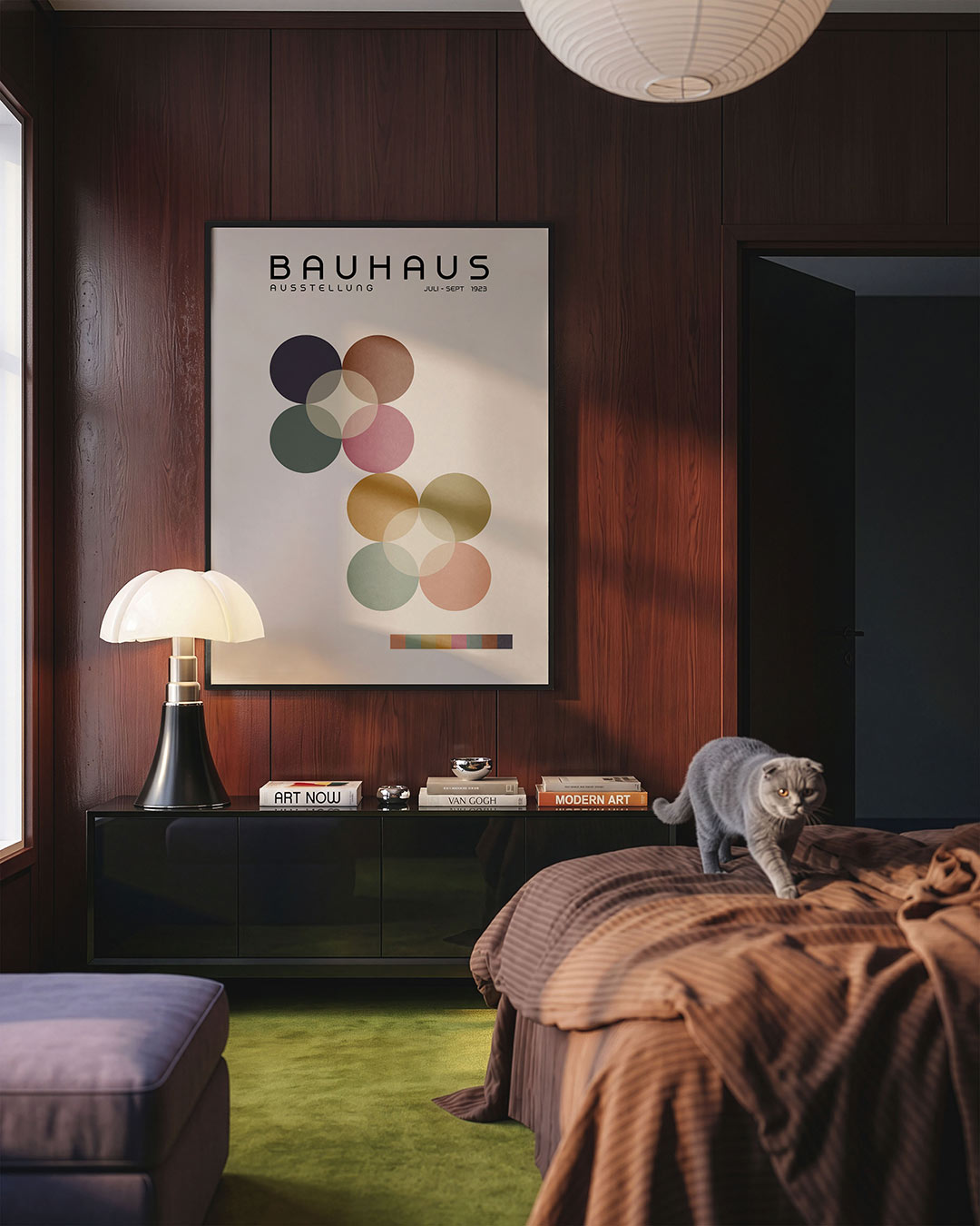 Vormen en vlaken – geometrische Bauhaus poster in staand formaat