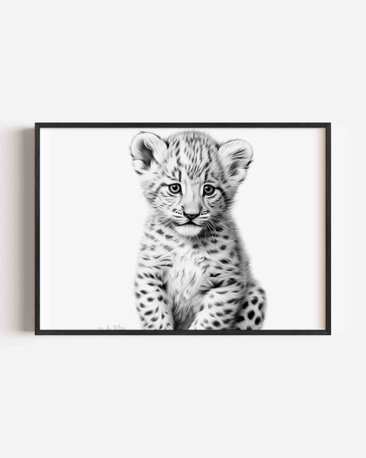 Jonge luipaard – dieren landscape poster als wanddecoratie