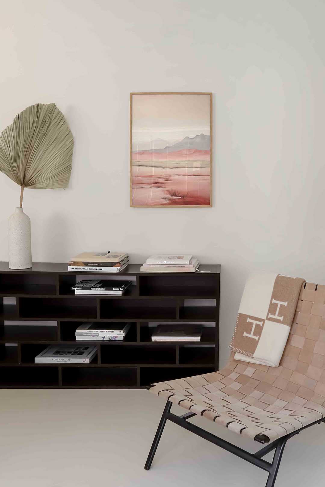 Landschap met bergen – natuur poster in staand formaat