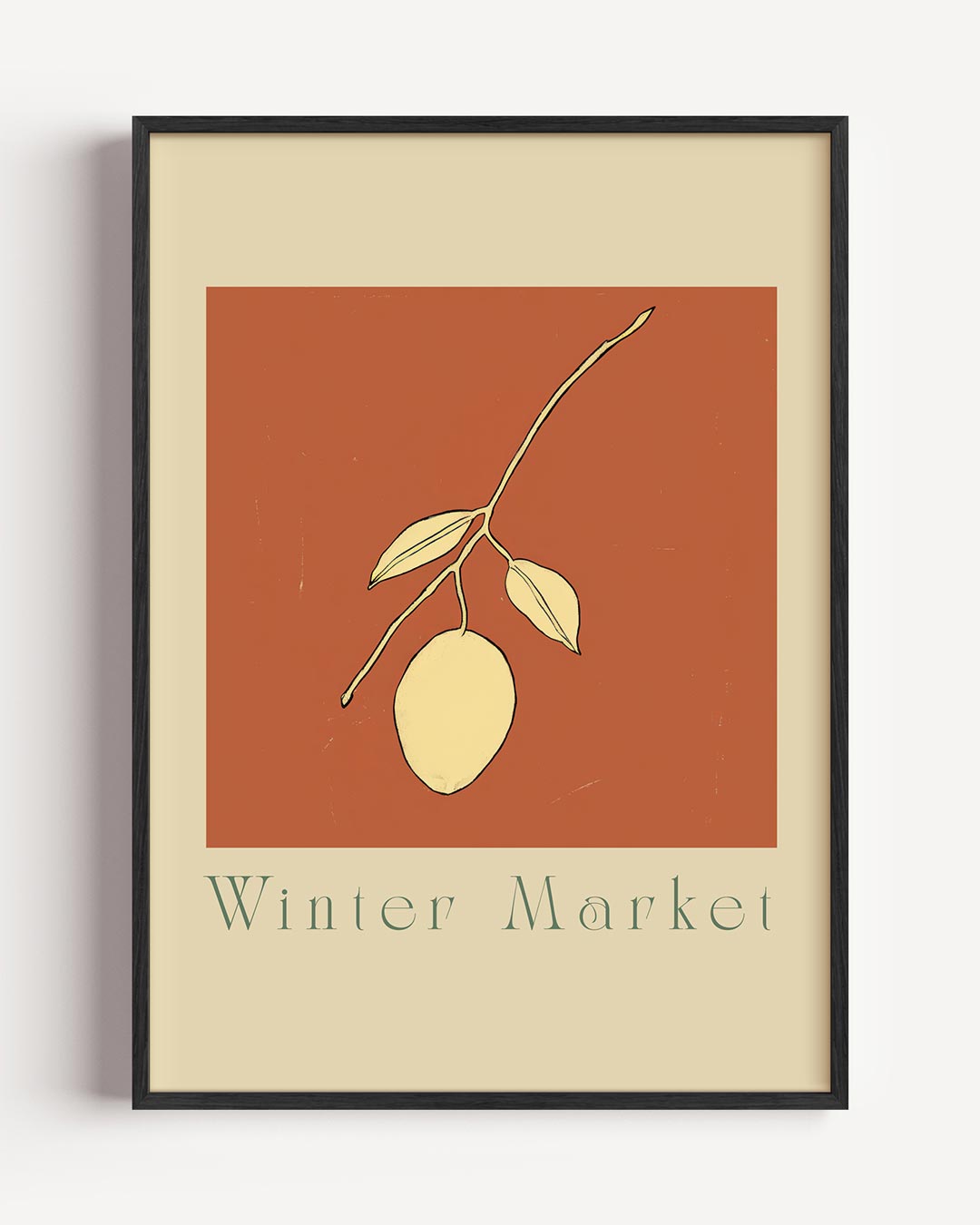 Winter Market Art Print – kerst portret poster als wanddecoratie