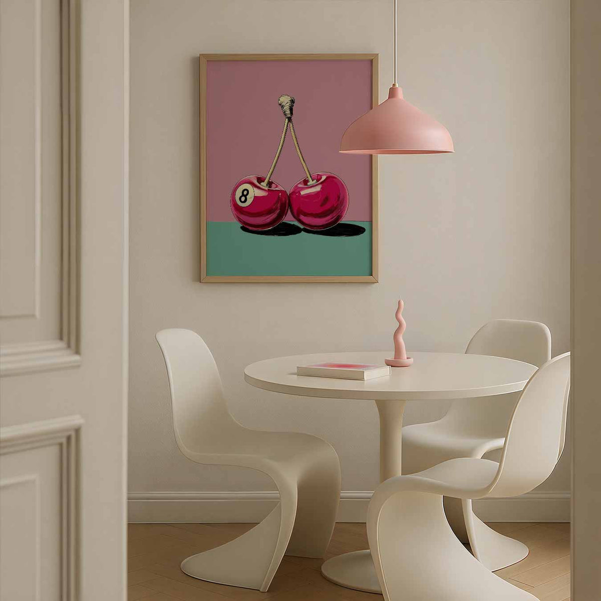 Speelse Kersen – zomerse poster in staand formaat