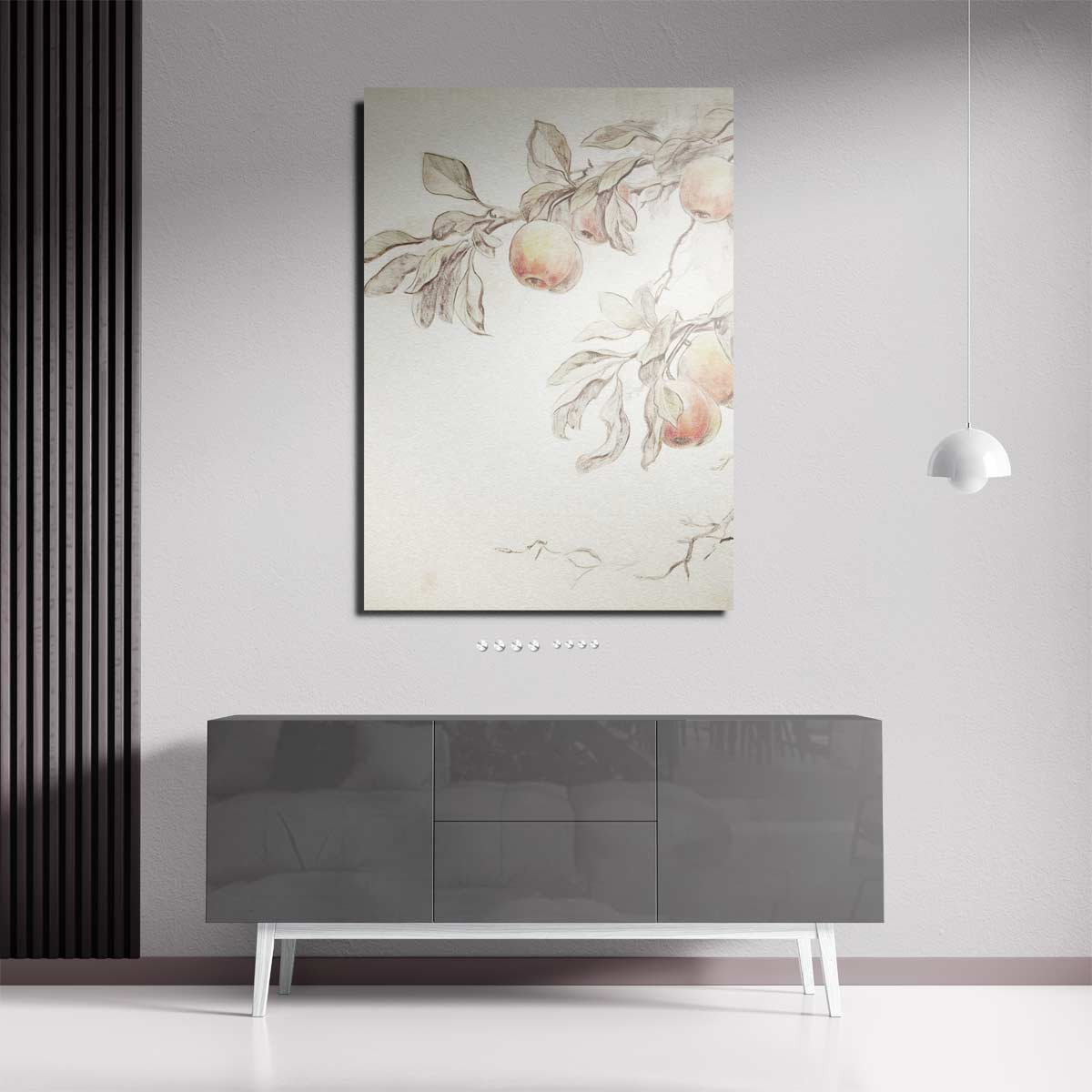 Appels aan de Boom – plexiglas wanddecoratie in portret formaat