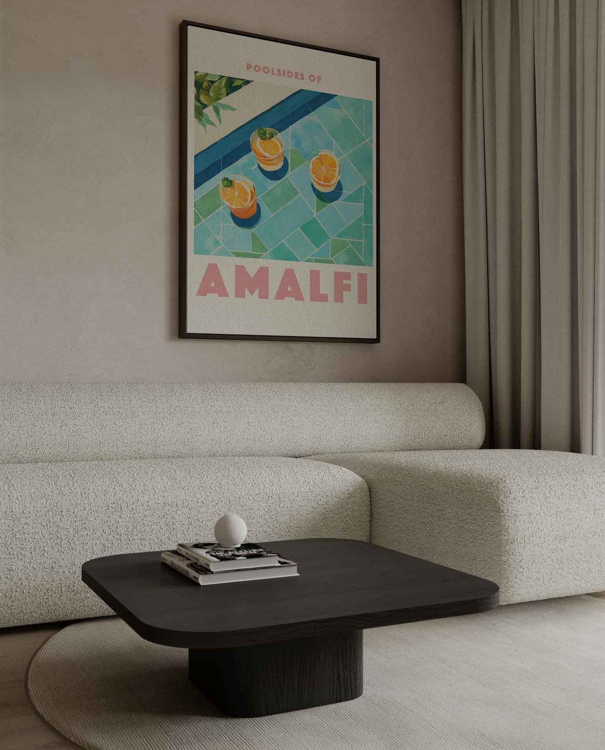 Poolside Genieten in Amalfi – plexiglas kunstwerk als wanddecoratie