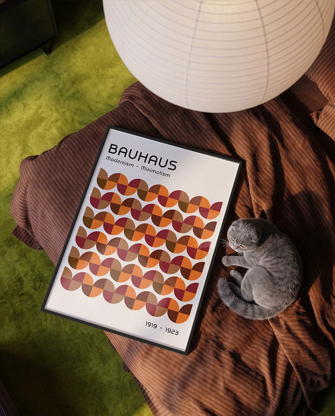 Vormritme en kleur – moderne Bauhaus wandkunst als poster