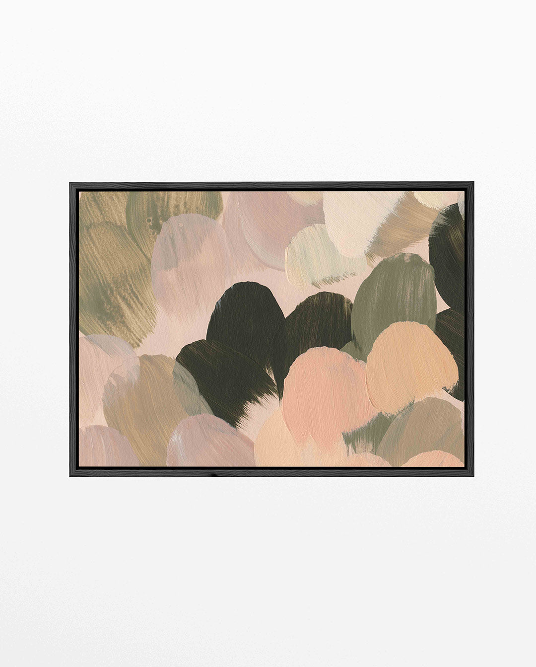 Zachte kleuren compositie – liggend wanddecoratie kunstwerk