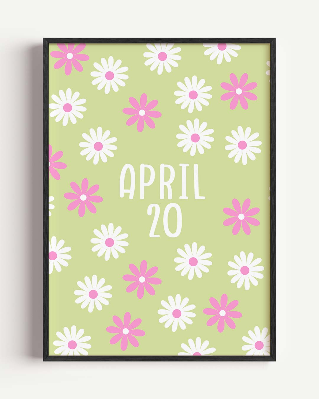Vrolijke Bloemen Kalenderposter – paas portret poster als wanddecoratie