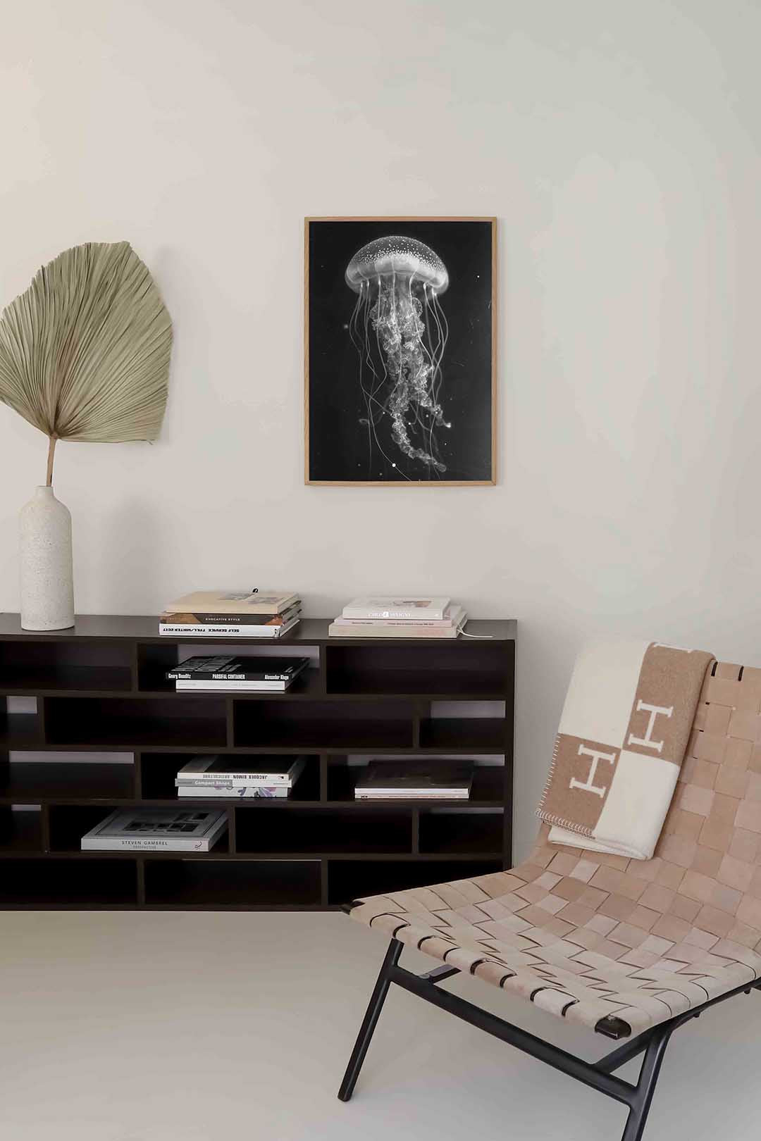 Kwal in zwart wit – natuur poster in staand formaat