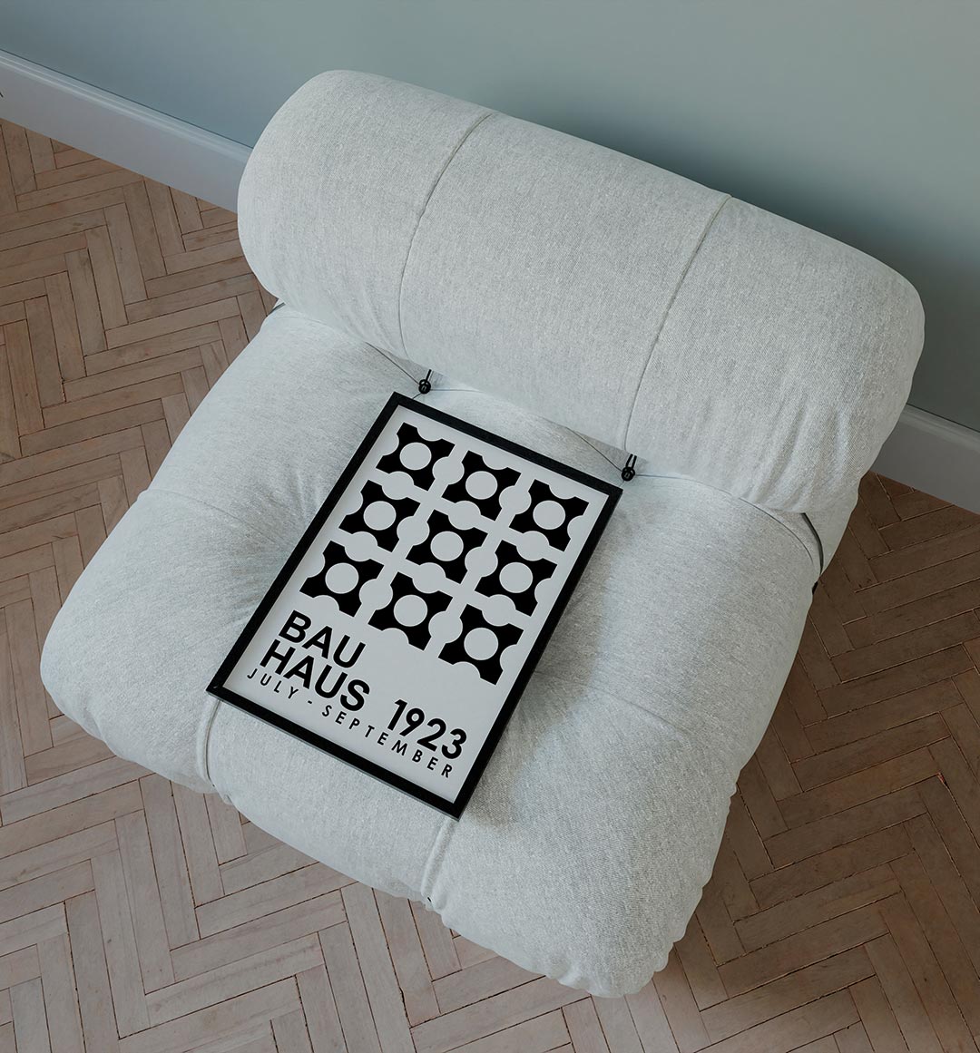 – staande Bauhaus poster voor aan de muur