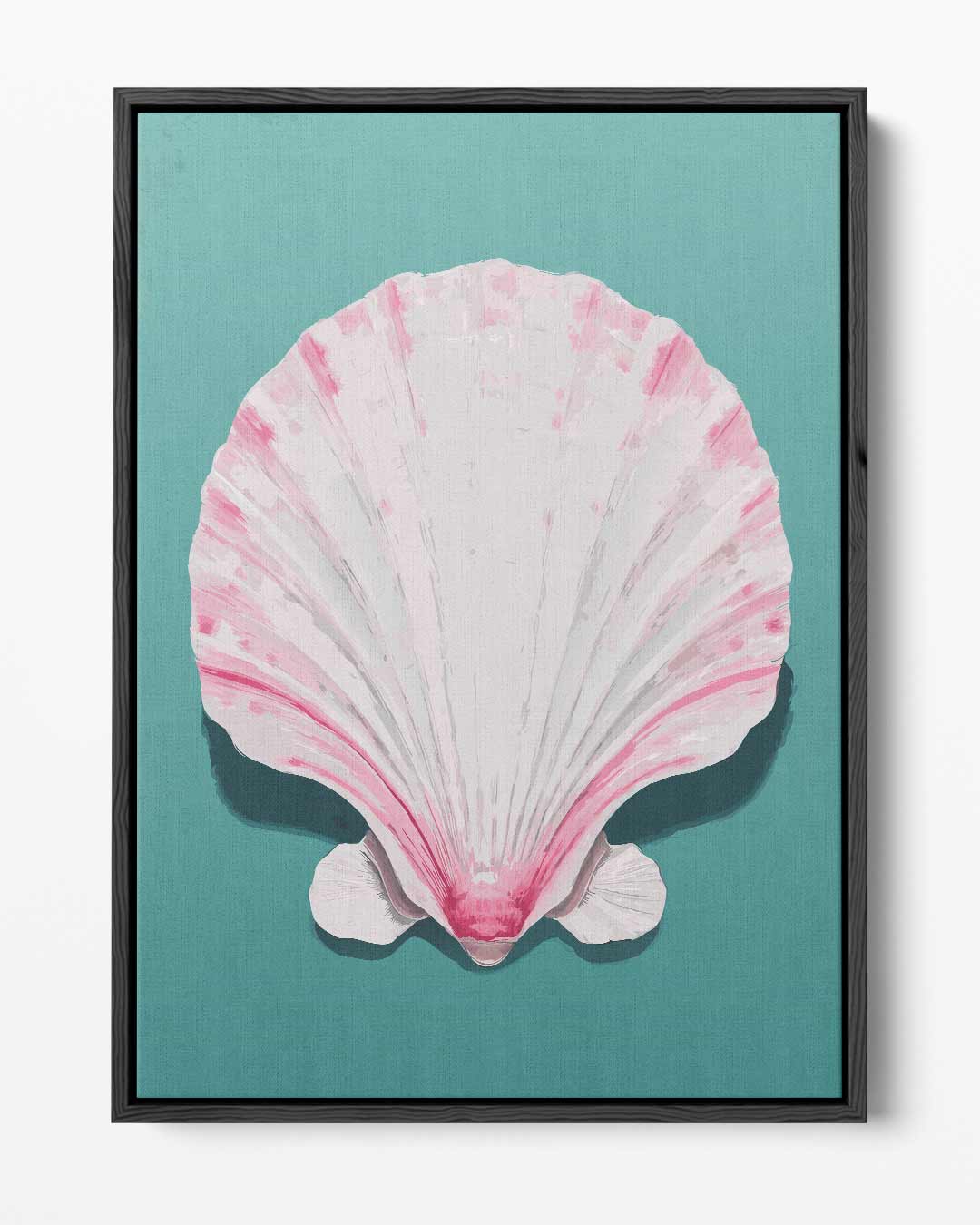 Schelp met Roze Accenten – portret kunstwerk als wanddecoratie
