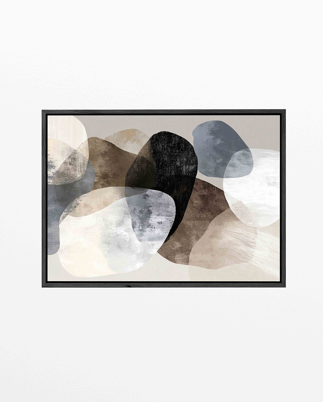 Organische vormen compositie – Neutrale – liggend abstract kunstwerk