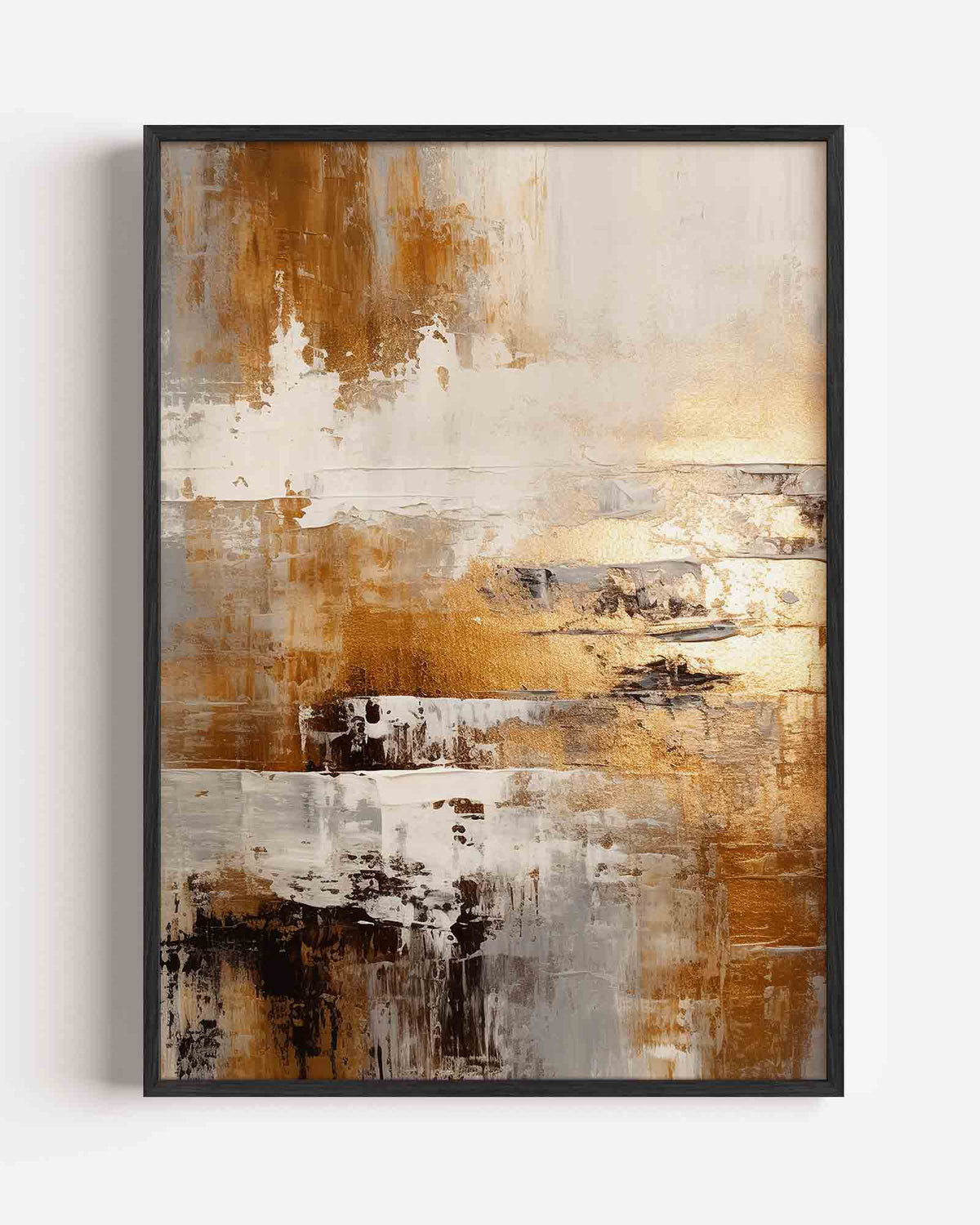 Abstracte gouden textuur – abstracte textuur portret poster als wanddecoratie