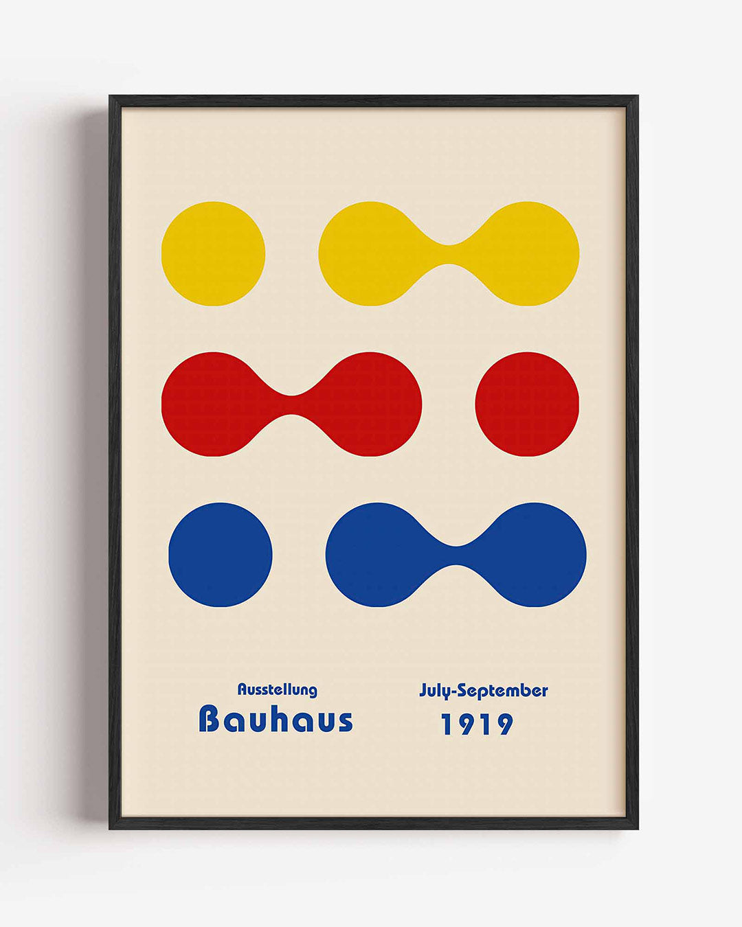 Vorm en kleur – staande Bauhaus poster als wanddecoratie
