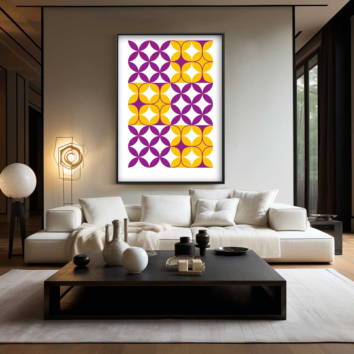 Kleurrijke Geometrische Patronen – modern portret kunstwerk van WallArtistic